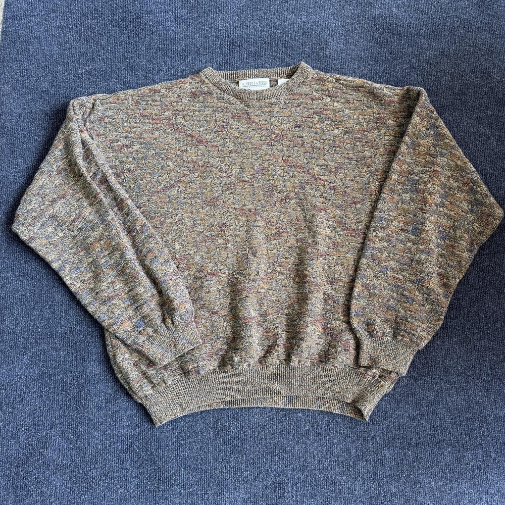 Vintage Joseph & Feiss Sweater Mens Large Multicolor Geometric Knit Pullover